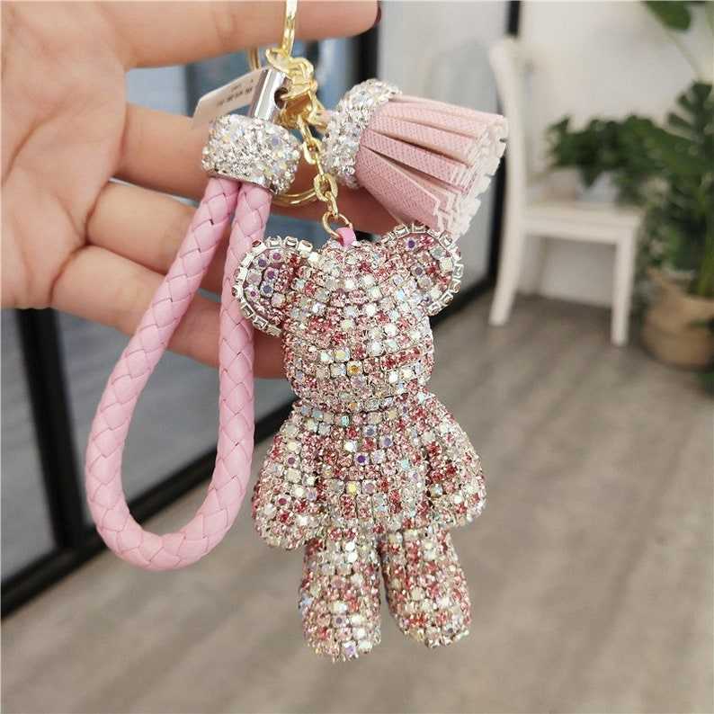Crystal Bear Key Chains Gifts for her and him Anniversary Gift Birthday Gift#2