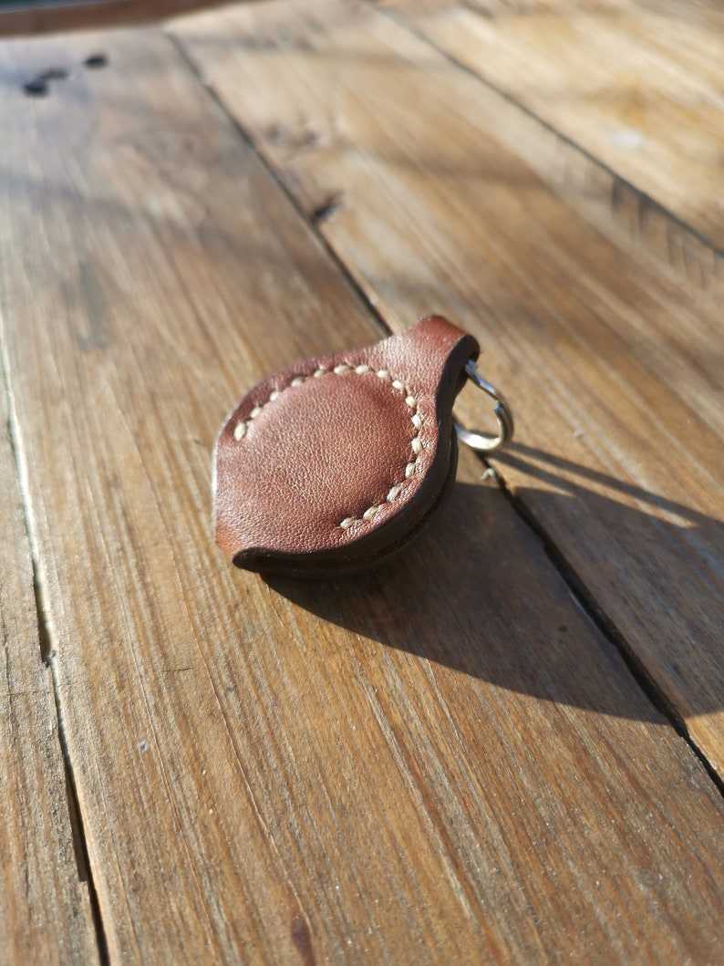 Natural leather key fob Gifts for her and him Anniversary Gift Birthday Gift#5
