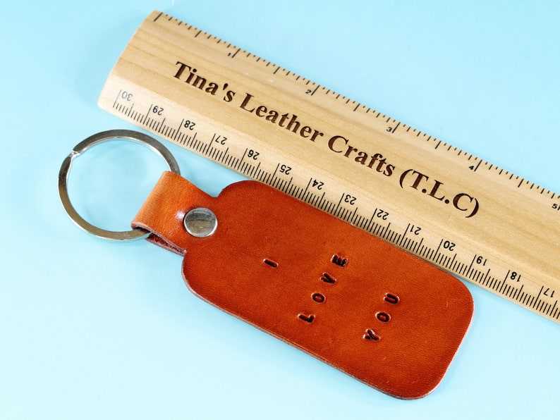 Leather Keychain Gifts for her and him Anniversary Gift Birthday Gift#2