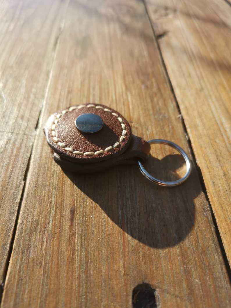 Natural leather key fob Gifts for her and him Anniversary Gift Birthday Gift#2