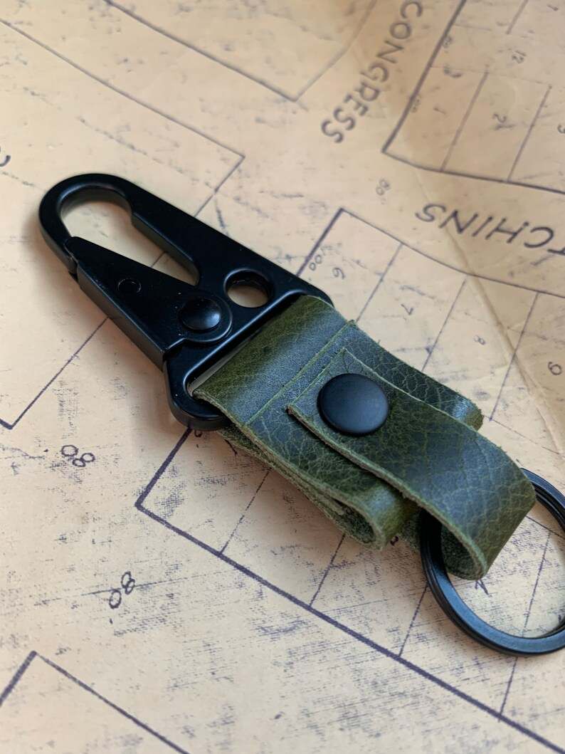 Handmade Leather Keychain Gifts for her and him Anniversary Gift Birthday Gift#3