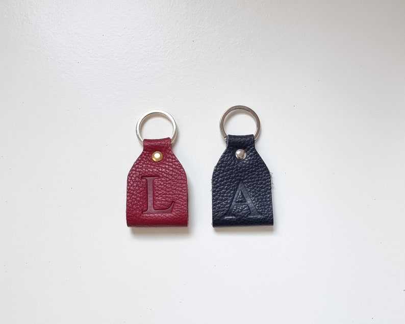 Custom Leather Keyring Gifts for her and him Anniversary Gift Birthday Gift#9