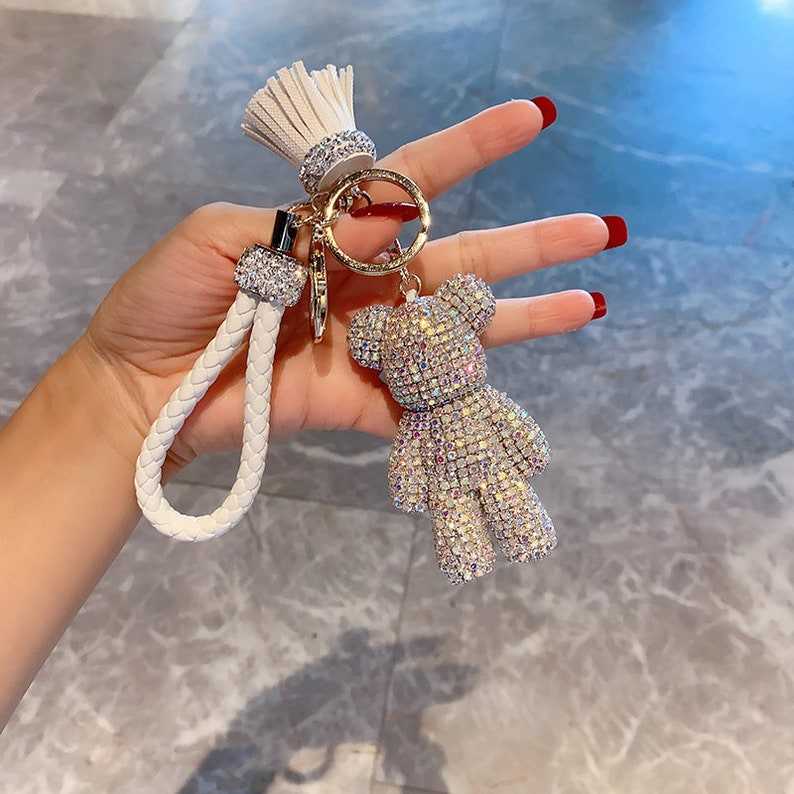 Crystal Bear Key Chains Gifts for her and him Anniversary Gift Birthday Gift#3