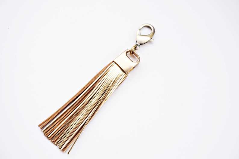 Handmade Leather Tassel Keychain Gifts for her and him Anniversary Gift Birthday Gift#2