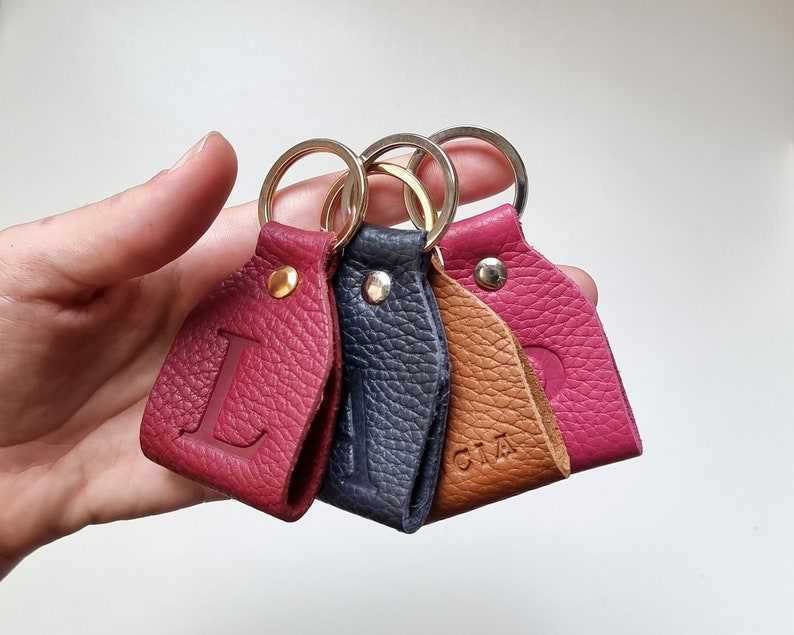 Custom Leather Keyring Gifts for her and him Anniversary Gift Birthday Gift#1