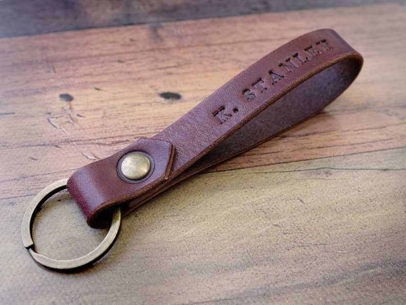 Italian Leather Keyring Gifts for her and him Anniversary Gift Birthday Gift#2