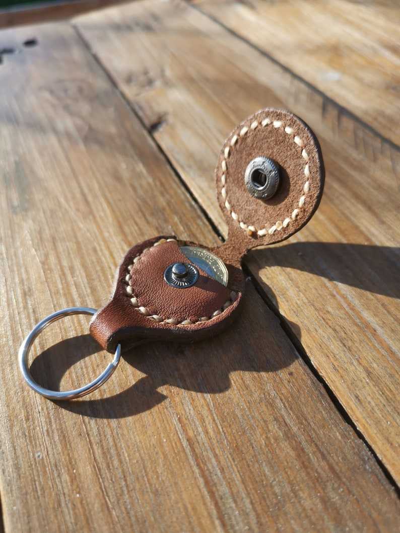Natural leather key fob Gifts for her and him Anniversary Gift Birthday Gift#3