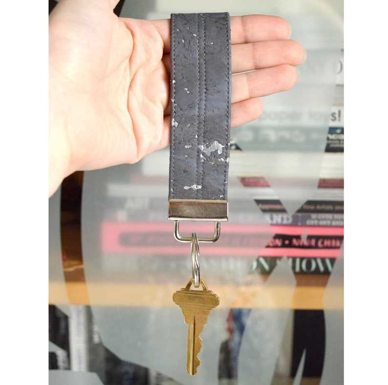 Cork Leather Keychain Gifts for her and him Anniversary Gift Birthday Gift#7