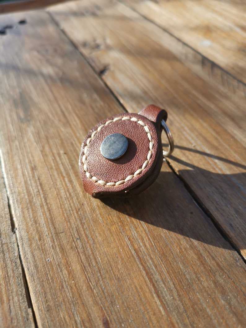 Natural leather key fob Gifts for her and him Anniversary Gift Birthday Gift#4