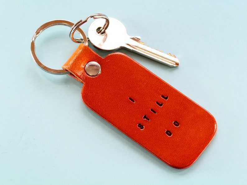 Leather Keychain Gifts for her and him Anniversary Gift Birthday Gift#2