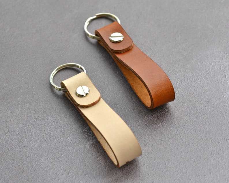 Personalized Leather Keyring Gifts for her and him Anniversary Gift Birthday Gift#3