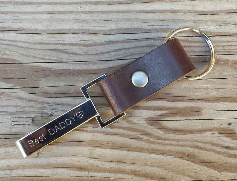 Personalize Leather Keychain Gifts for her and him Anniversary Gift Birthday Gift#4