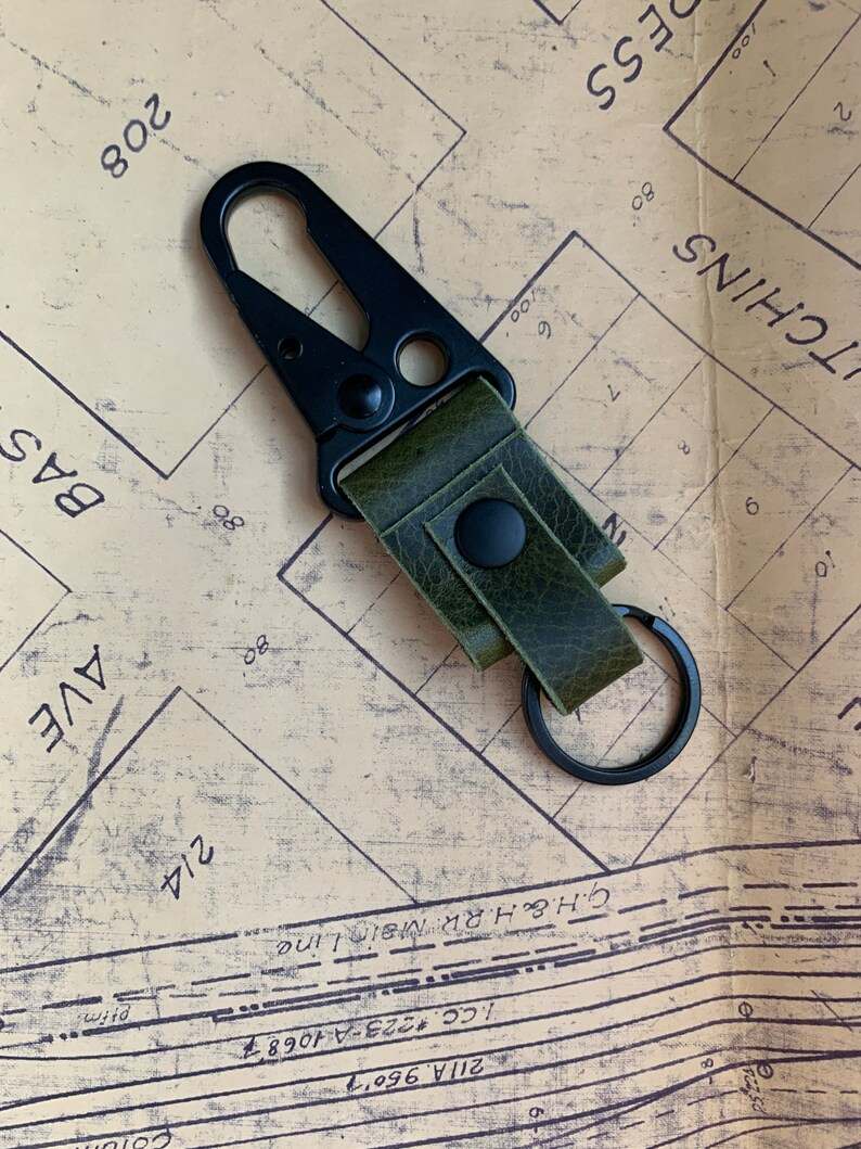 Handmade Leather Keychain Gifts for her and him Anniversary Gift Birthday Gift#4