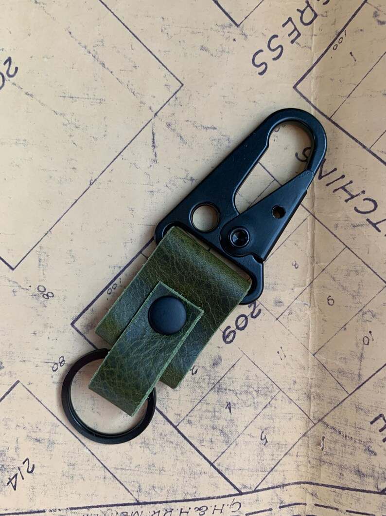 Handmade Leather Keychain Gifts for her and him Anniversary Gift Birthday Gift#1