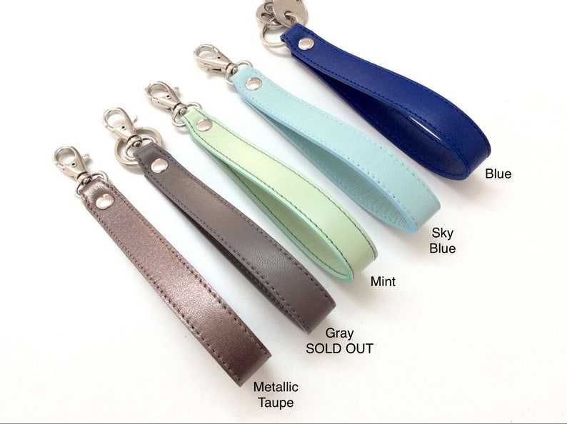 Leather Wristlet Key Fob Gifts for her and him Anniversary Gift Birthday Gift#6