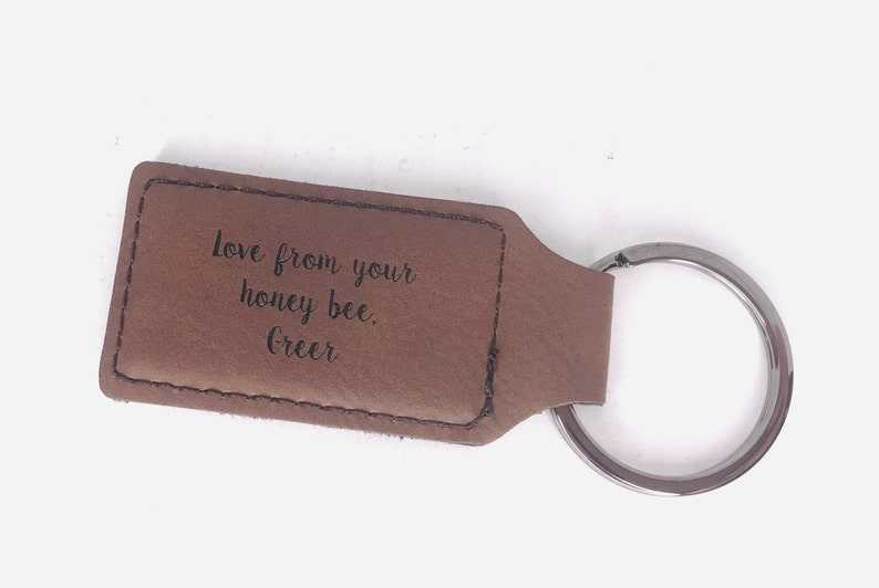 Leather Keychains Gifts for her and him Anniversary Gift Birthday Gift#4