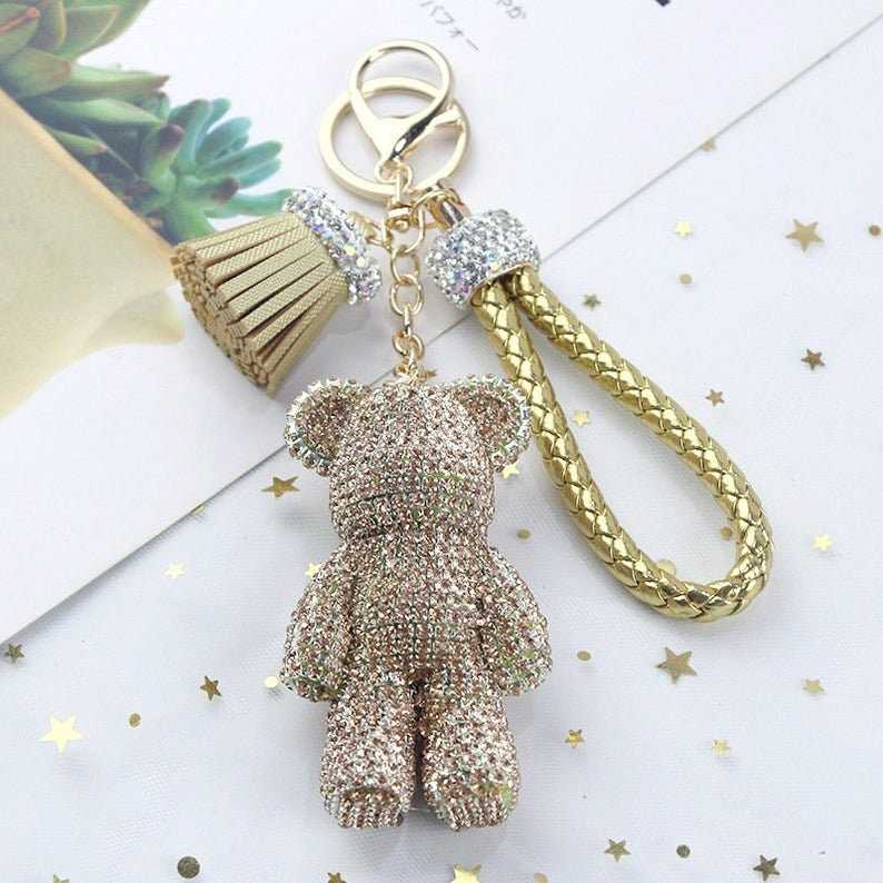 Crystal Bear Key Chains Gifts for her and him Anniversary Gift Birthday Gift#5
