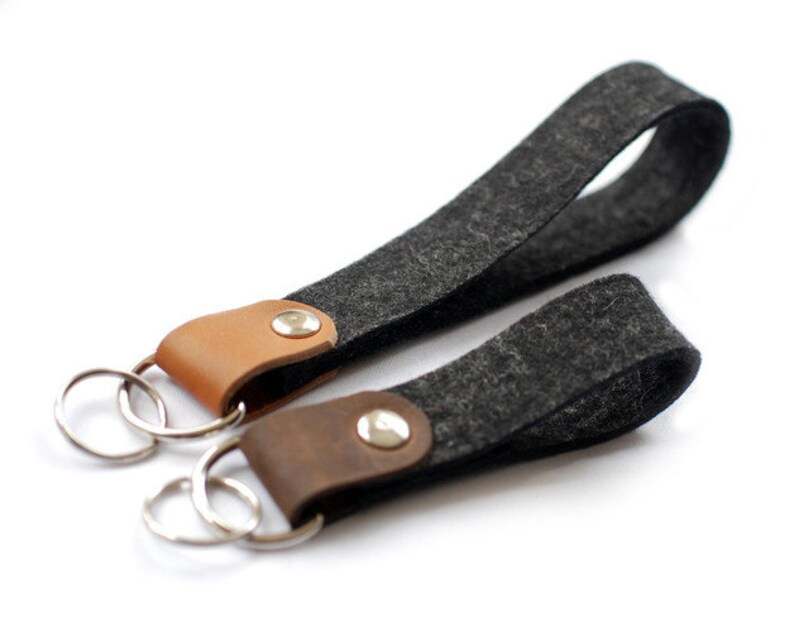 Wool Felt Keychain Gifts for her and him Anniversary Gift Birthday Gift#3