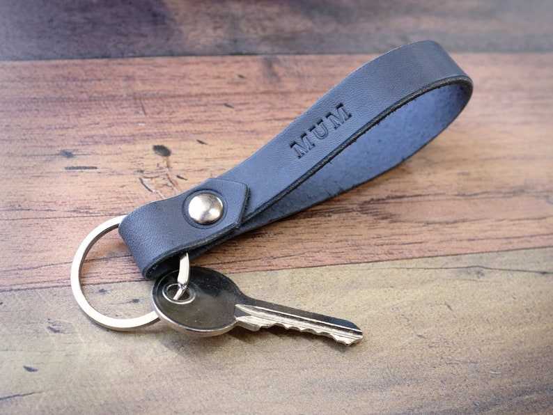Italian Leather Keyring Gifts for her and him Anniversary Gift Birthday Gift#3