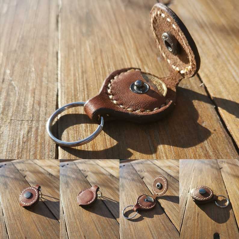 Natural leather key fob Gifts for her and him Anniversary Gift Birthday Gift#1