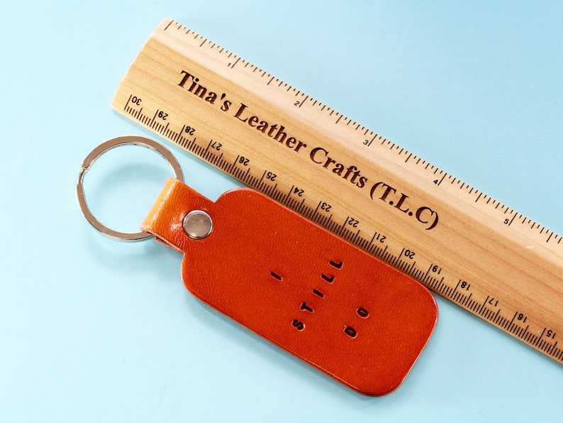 Leather Keychain Gifts for her and him Anniversary Gift Birthday Gift#3