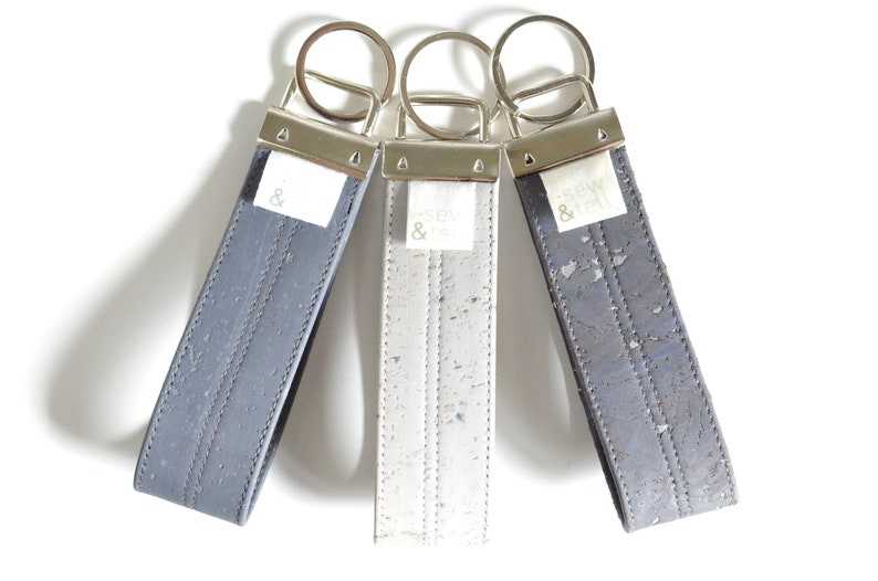 Cork Leather Keychain Gifts for her and him Anniversary Gift Birthday Gift#6