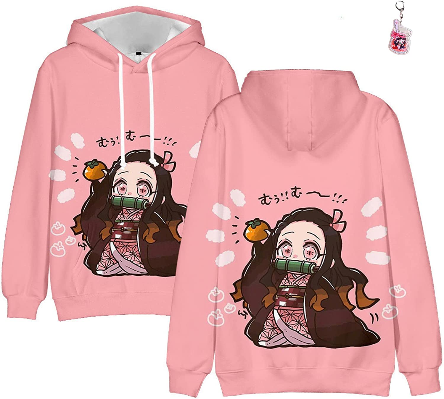 Pink Nezuko Hoodie | nezukohoodie.com