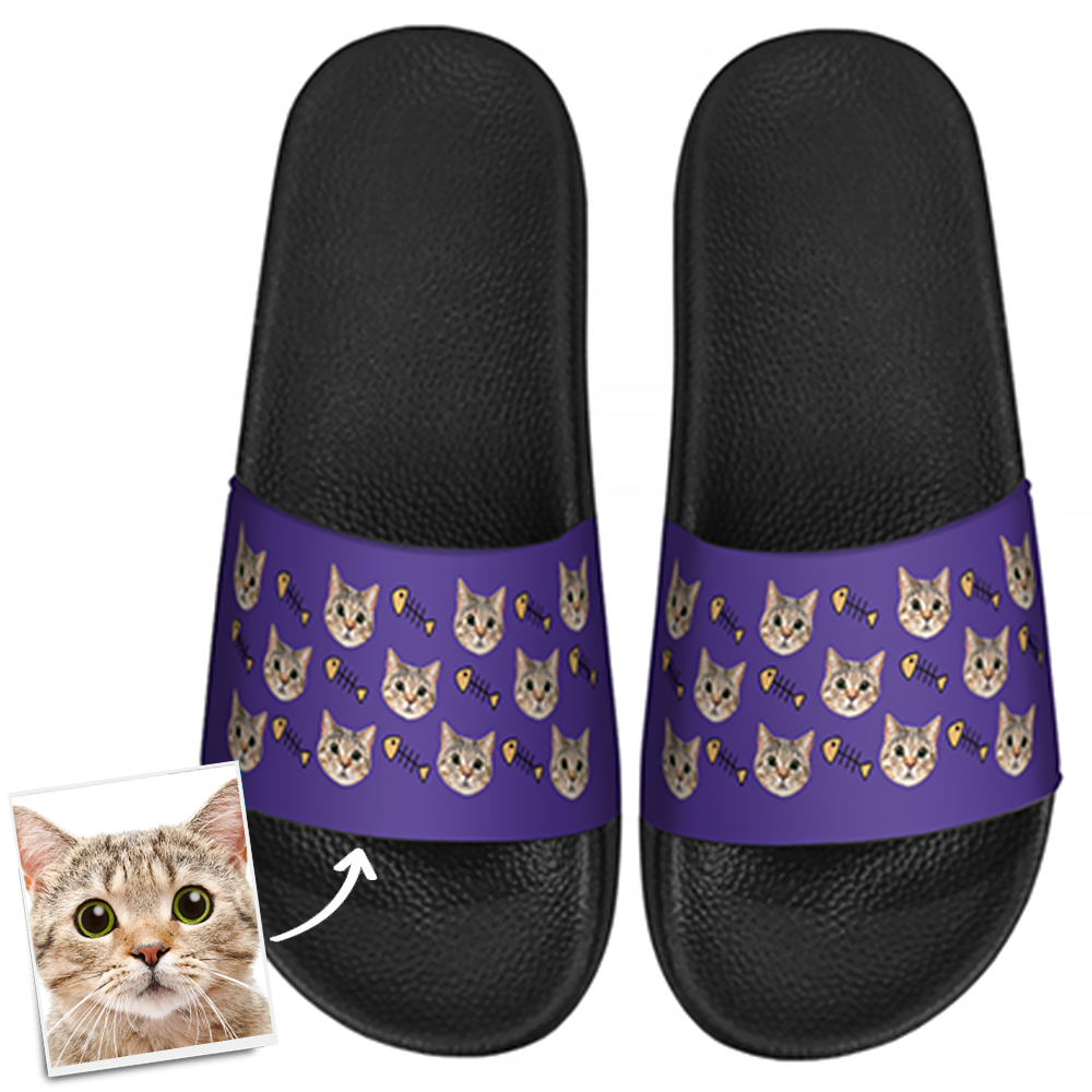 Custom Photo Slide Sandal Slide Sandal- Cat | My Custom Slide