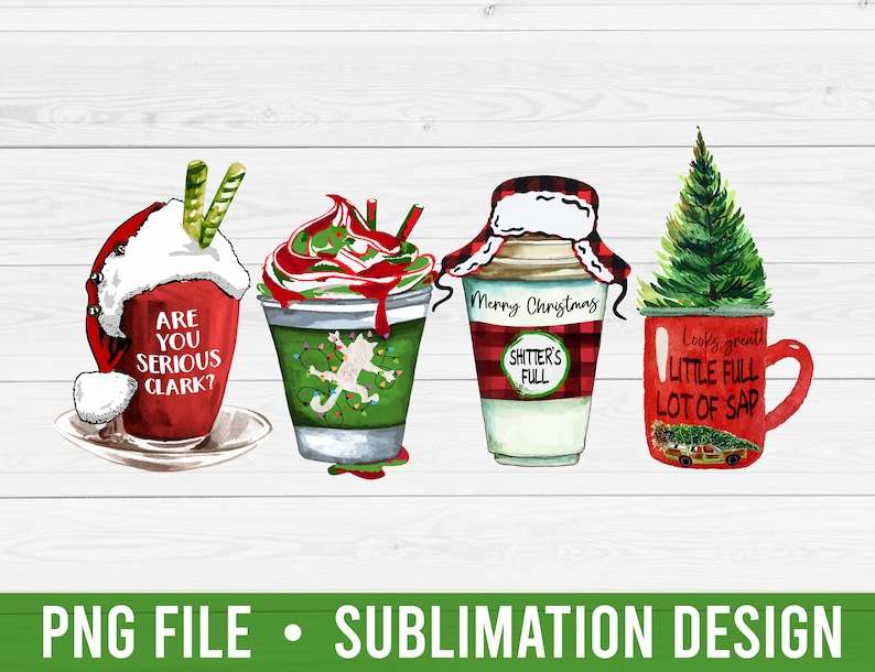 Funny Christmas Ornament Svg, Christmas Vacation PNG | Coffee Cup PNG Digital Art#1