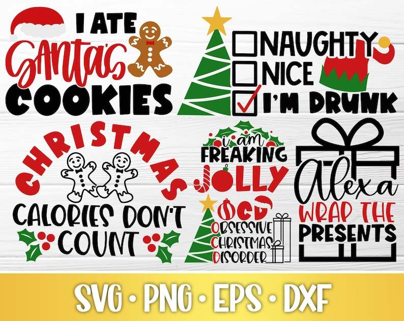 Funny Christmas Svg, Funny Christmas Svg Bundle | Santa Svg | Elf Svg#3