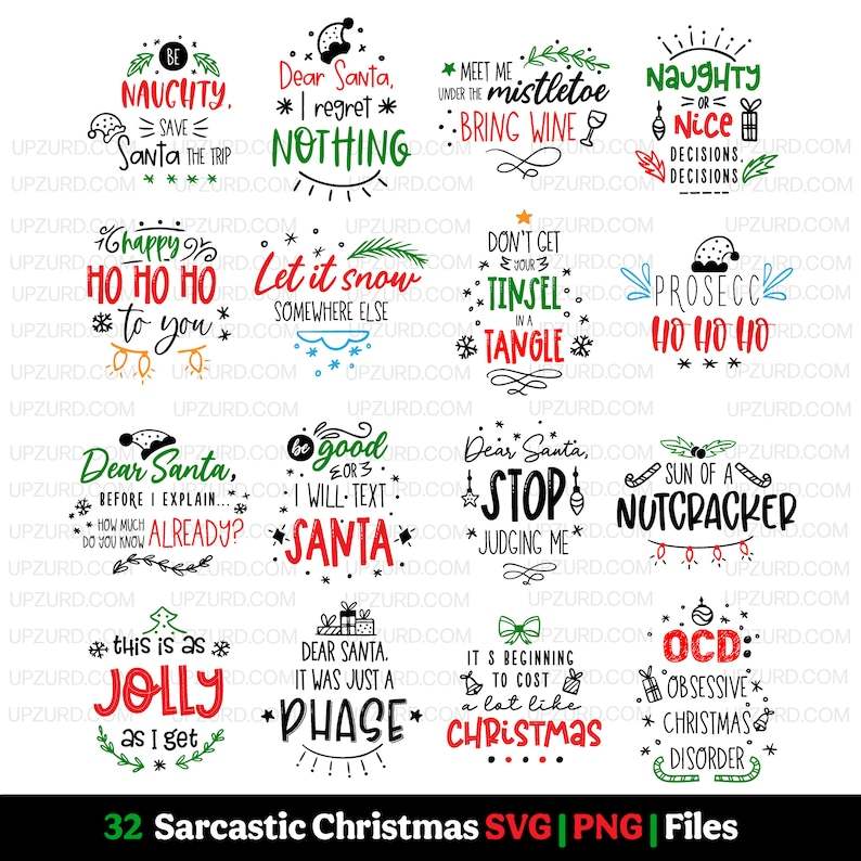 Funny Christmas Ornament Svg, 32 Funny and Sarcastic Christmas Quotes SVG#1