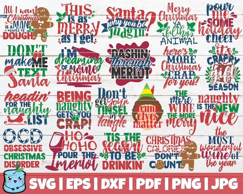 Funny Christmas Ornament Svg, Holiday SVG Cut File Funny saying Quotes#1