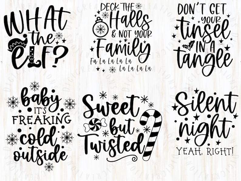 Funny Christmas Svg, 32 Funny Christmas Quotes SVG Bundle#7