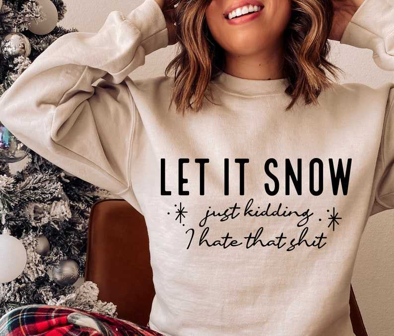 Funny Christmas Shirt Svg, Funny Let It Snow SVG PNG Merry Christmas Svg#1