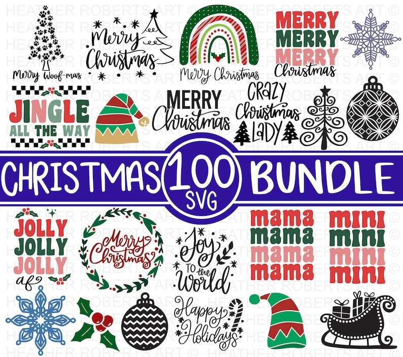 Funny Christmas Ornament Svg, 100 Christmas SVG Bundle Cut File Cricut