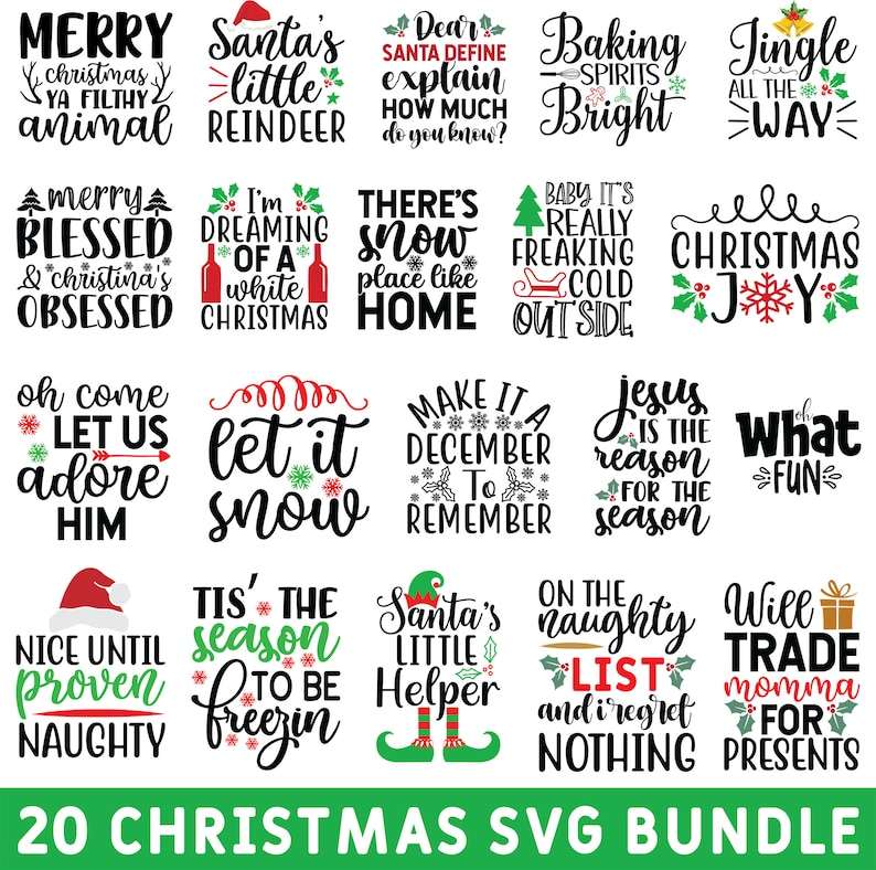 Funny Christmas Ornament Svg, Funny Christmas SVG bundle Sarcastic Christmas Sign#1