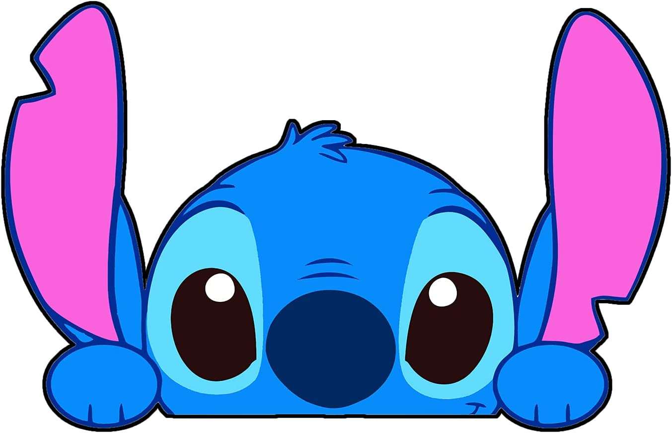 Get Perfect 2 Pack Cute Stitch Peeking Funny Car Decals Stickers Here With  A Big Discount.
