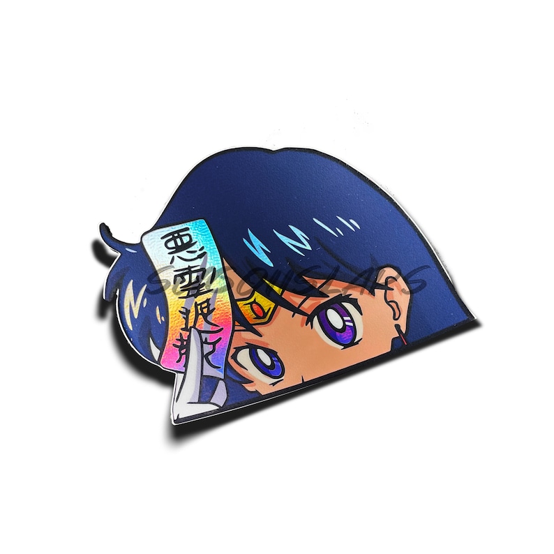Blue Ninja Anime Peeker Sticker – Bazarxtina