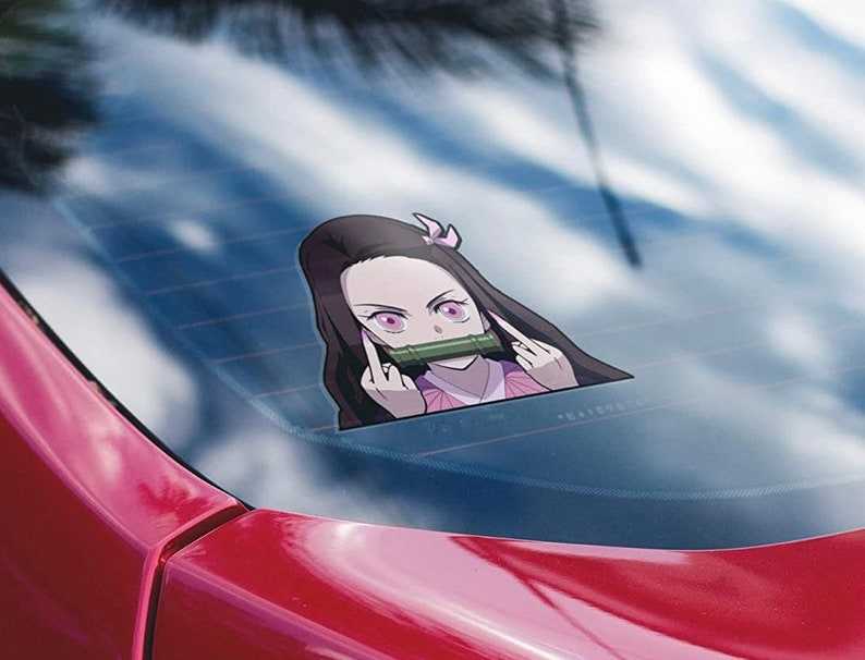 Meena - Creepy cute skeletal kawaii anime girl Peeker Die-Cut Sticker -  kawaiiwaru