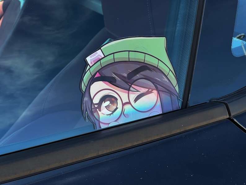 Peeker Anime Peeking Sticker Car Window Decal PK319 Sakamoto - Nichijou