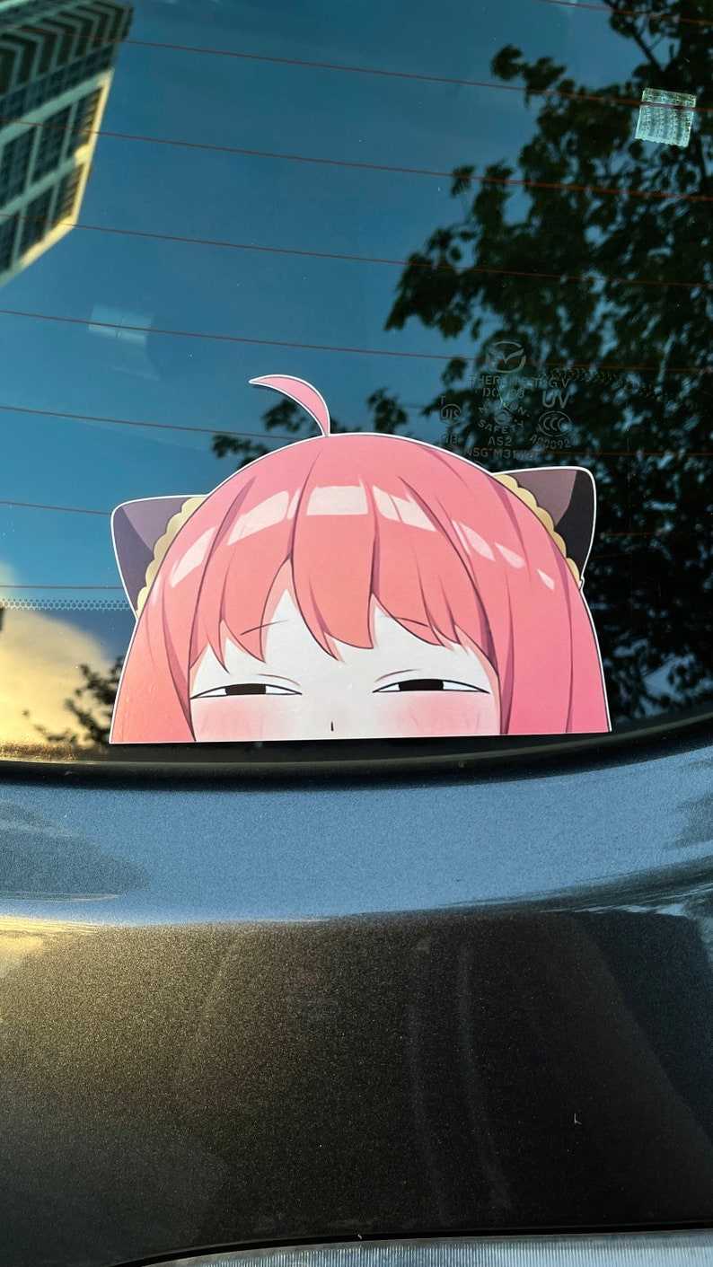 Peeker Anime Peeking Sticker Car Window Decal PK319 Sakamoto - Nichijou