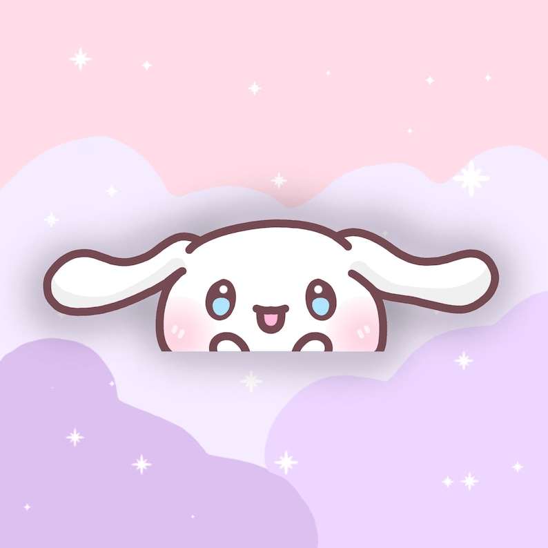 Cute Aesthetic Peeker Sticker for Car Windows, Laptops, Phones