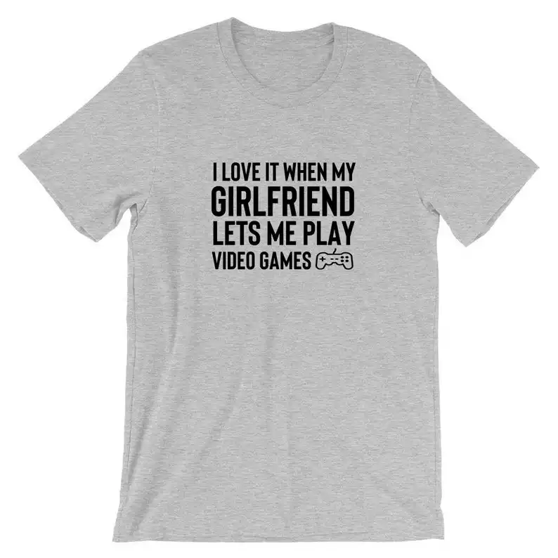  I Love My Girlfriend Premium T-Shirt : Clothing, Shoes & Jewelry
