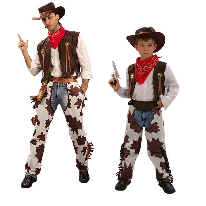 Wild west cowboy adult costume. Express delivery