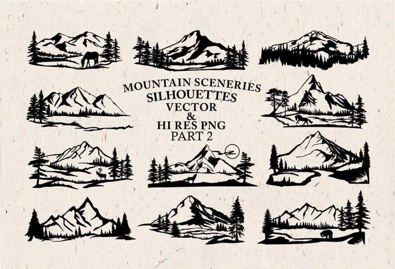 Mountain Scene Svg | mountainsvg.com