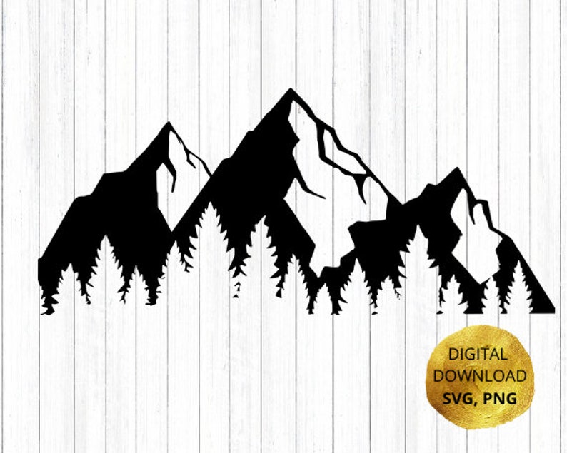 Mountains And Trees Svg | mountainsvg.com