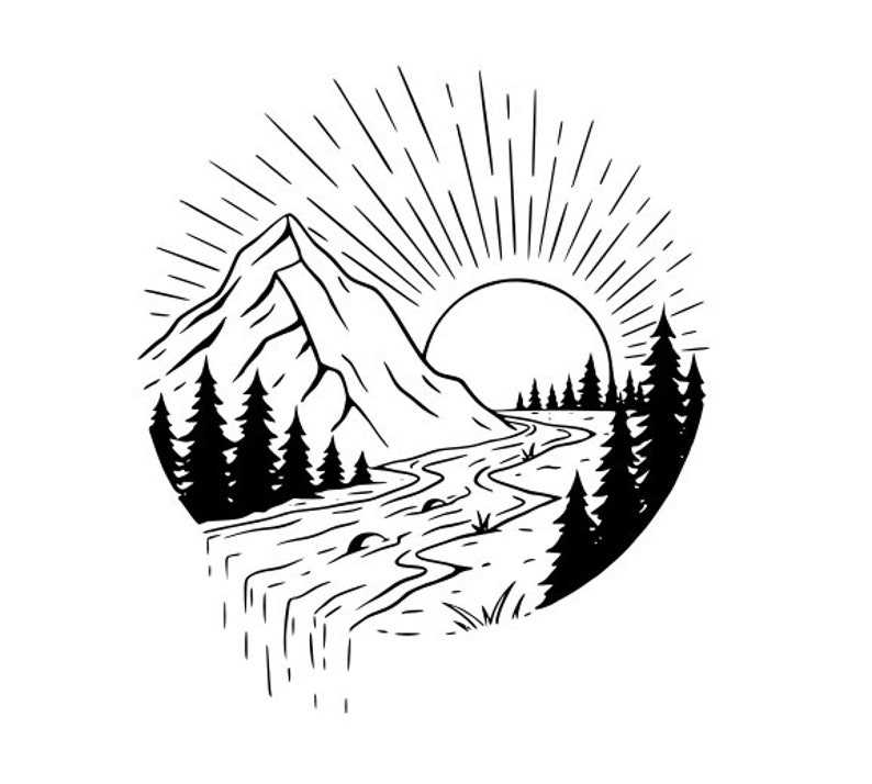 Mountains SVG, Mountain Range Svg#2