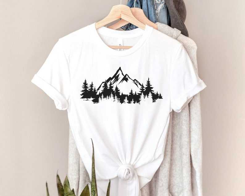 Mountain and Trees Svg, Mountain Range Svg#4