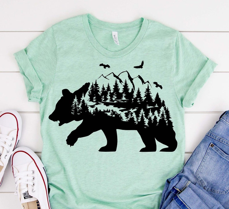 Fantasy Bear Svg, Mountain Silhouette Svg