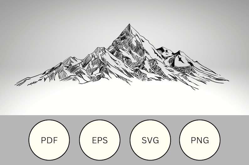 Mountain Berg Tattoo Transparent Svg, Mountain Range Svg#1